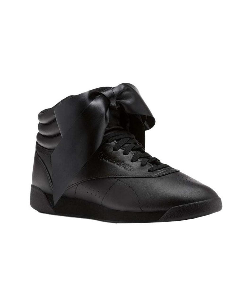 Reebok Black (Wmns) Freestyle Hi Satin Bow
