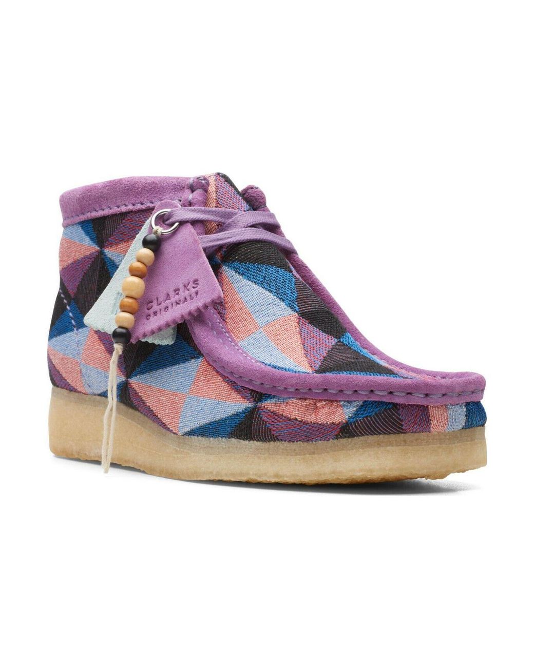 Clarks Blue (Wmns) Wallabee Boots Combination'