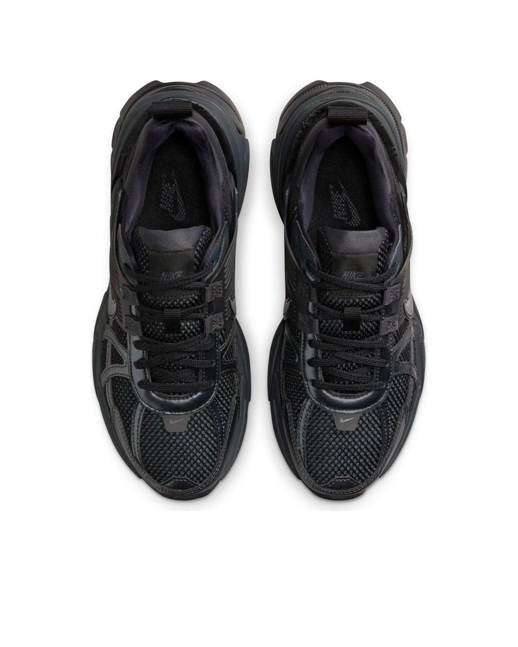 Nike Black V2K Run Shoes With Reflective Accents