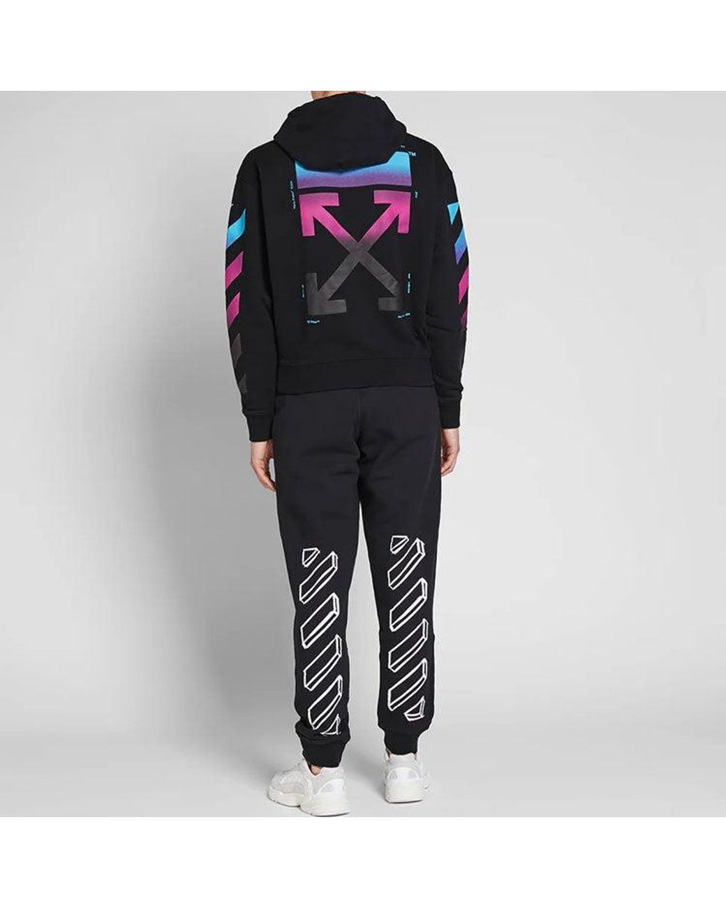 Off-White c/o Virgil Abloh Blue Aw18 Hooded Pullover