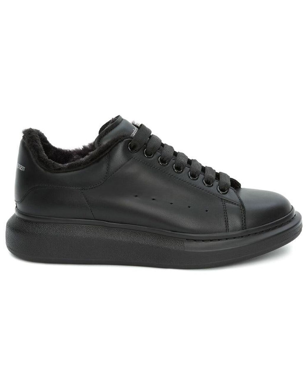 McQueen Black Oversized Sneaker Wool' for men