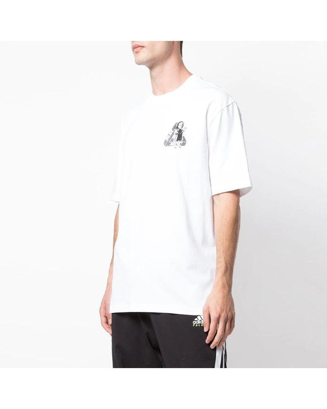 Palace White U Figure Back Printing Short Sleeve