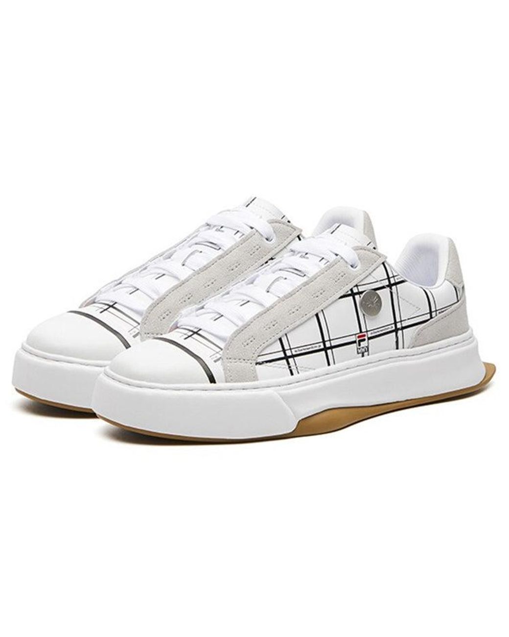 Fila White (Wmns) Canvas Shoes Checkered'
