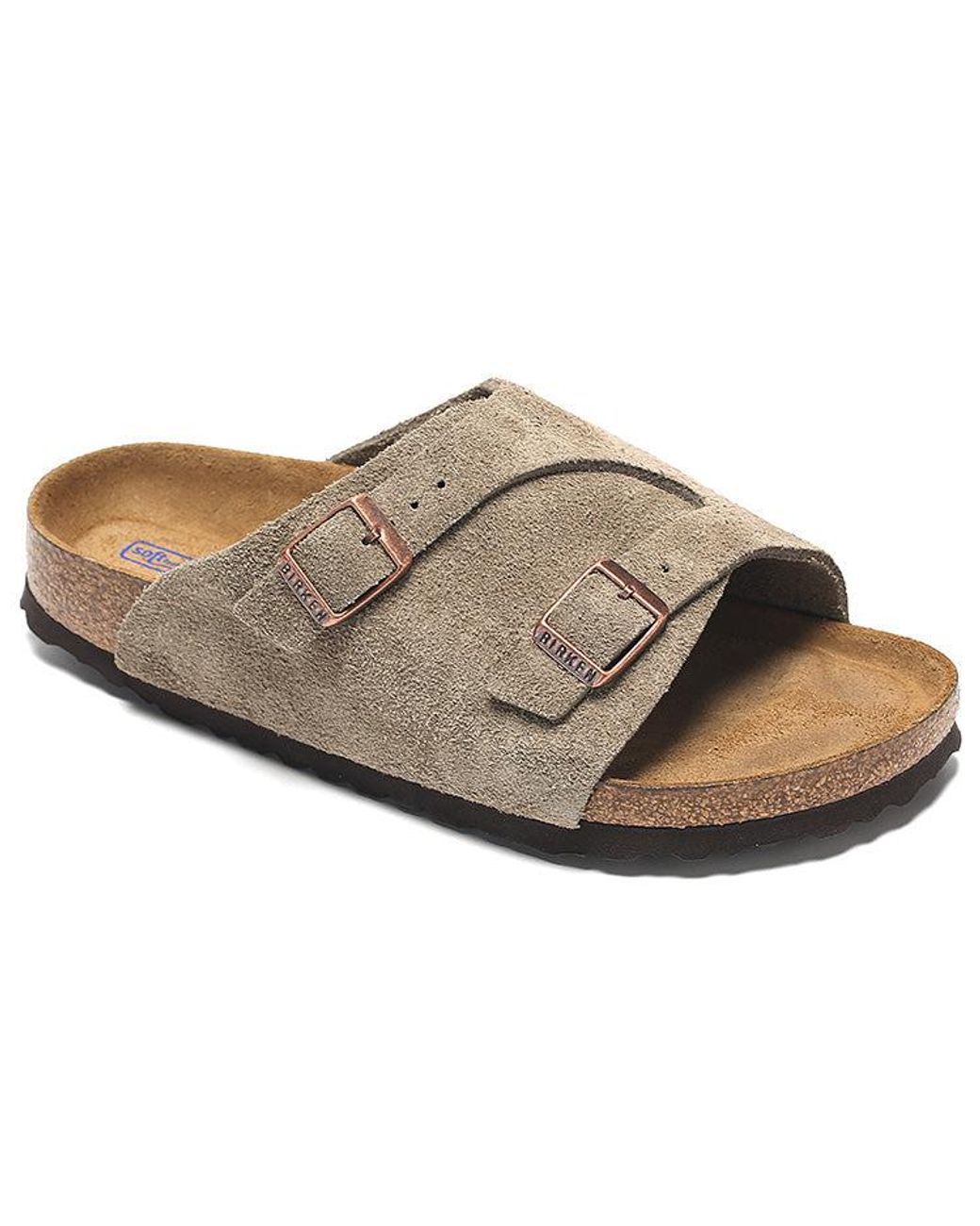 Birkenstock Brown Zrich Series Cowhide Suede Fashion Version Sandals for men