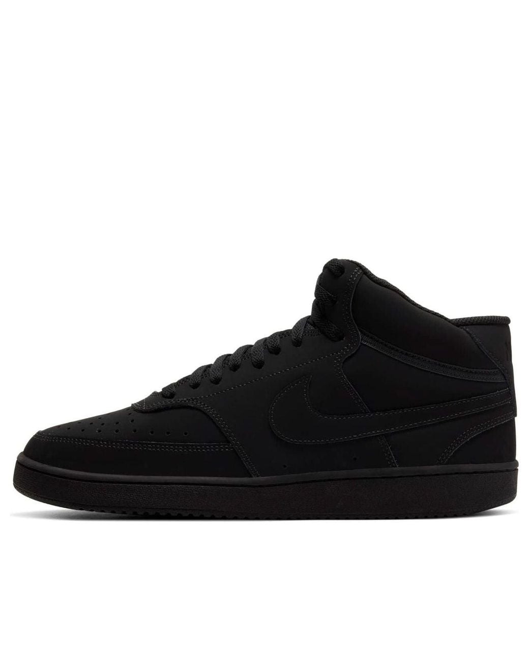 Nike Black Court Vision Mid Shoes for men