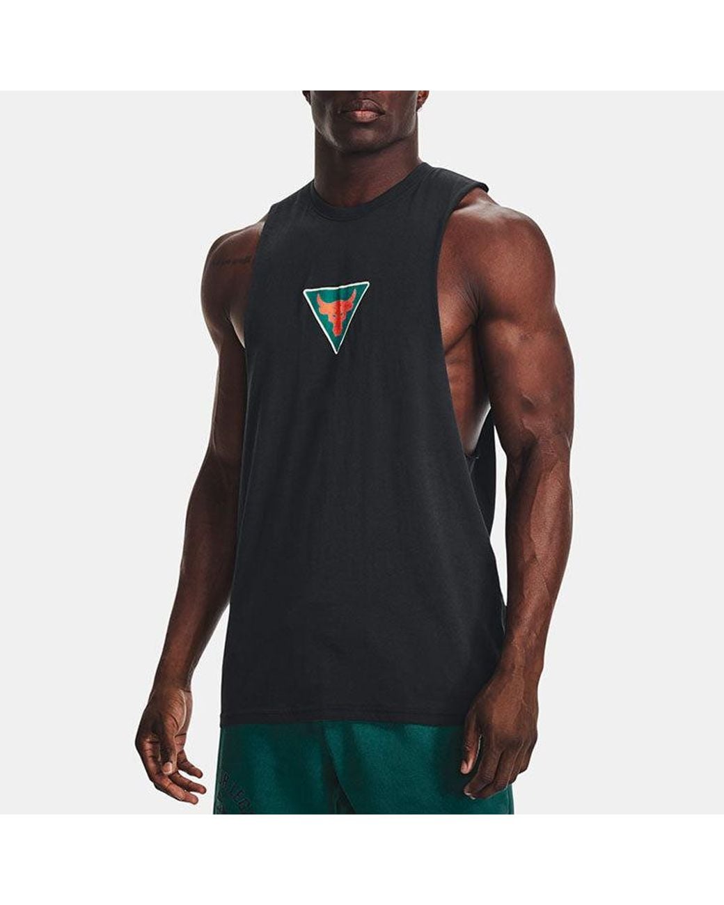 Under Armour Black Project Rock Dmnd Muscle Tank for men