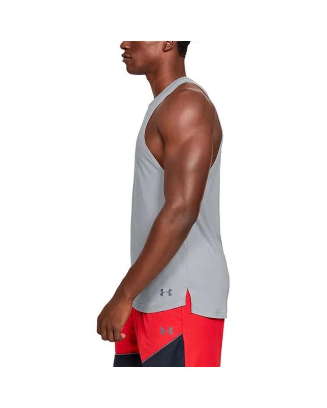 Under Armour Gray Baseline Cotton Tank for men