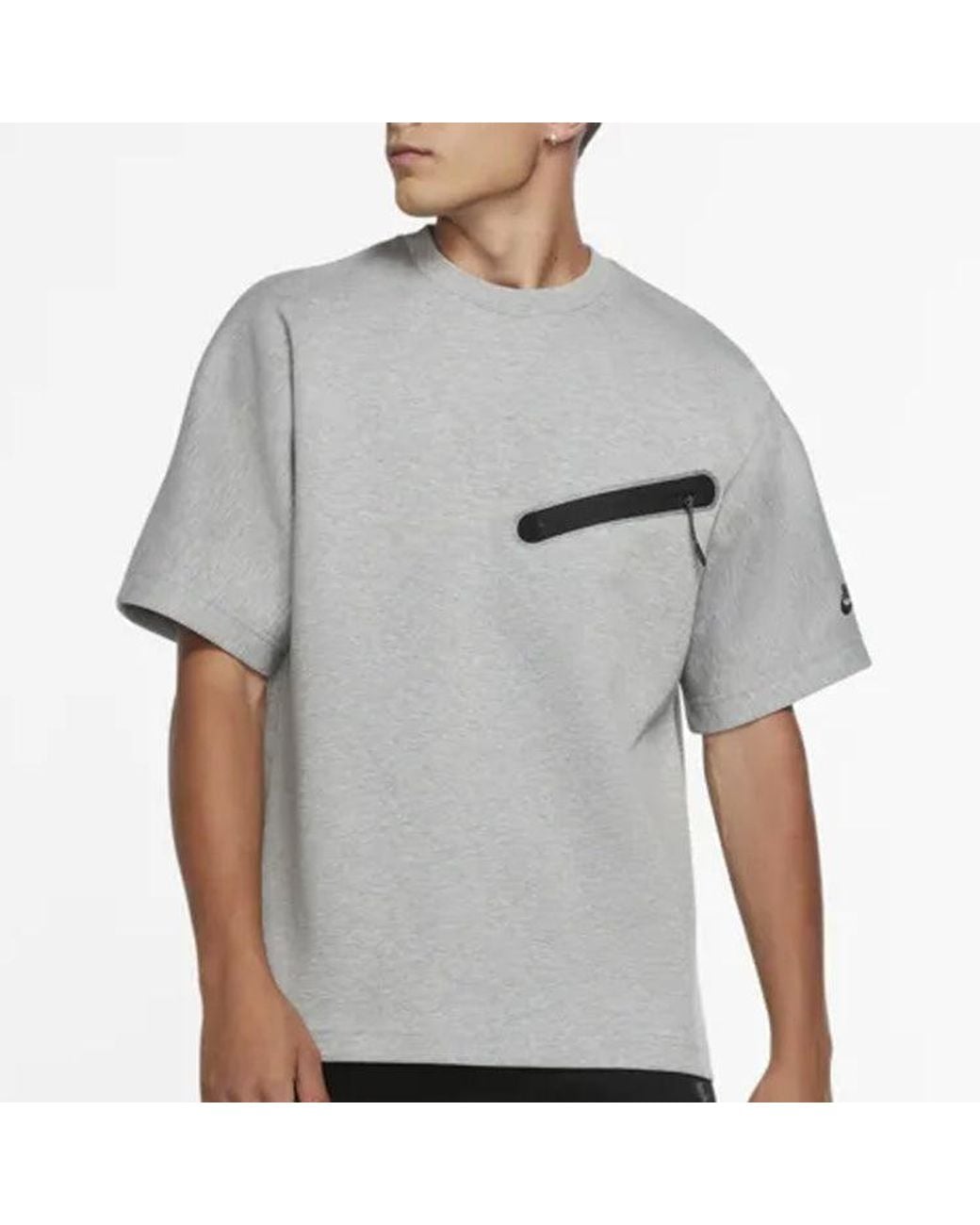 Nike Gray Sportswear Nsw Tech Fleece Short Sleeve Dark for men