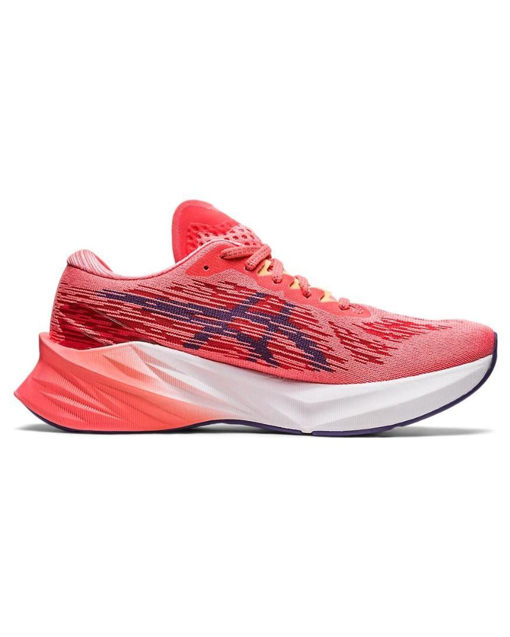 Asics Red Novablast 3 S Running Shoes Road Orange/purple 7.5