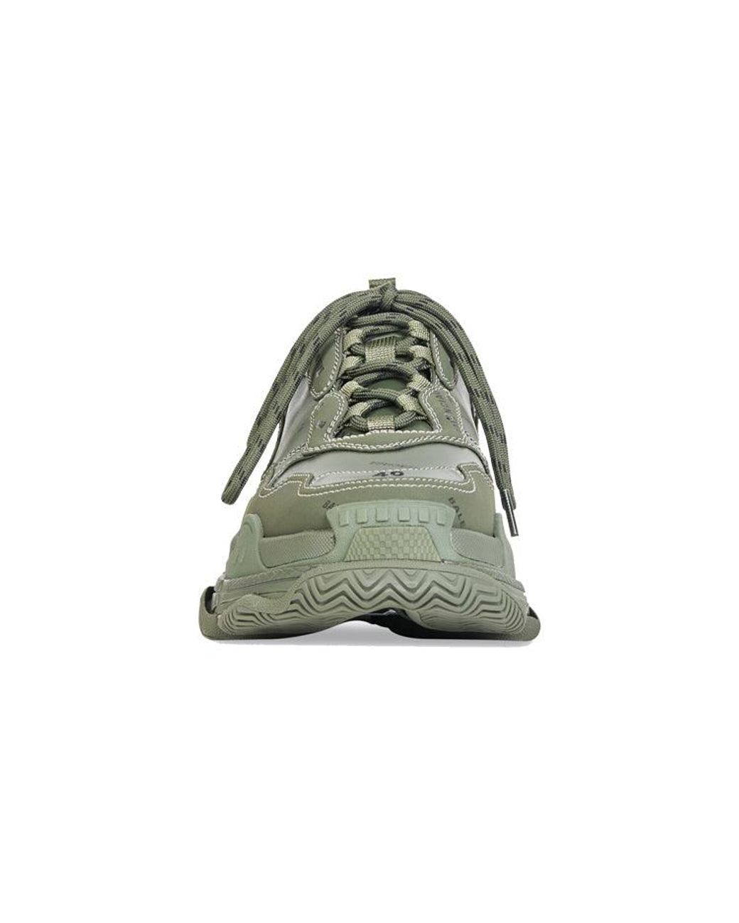 Balenciaga Green Triple S 'Allover Logo for men