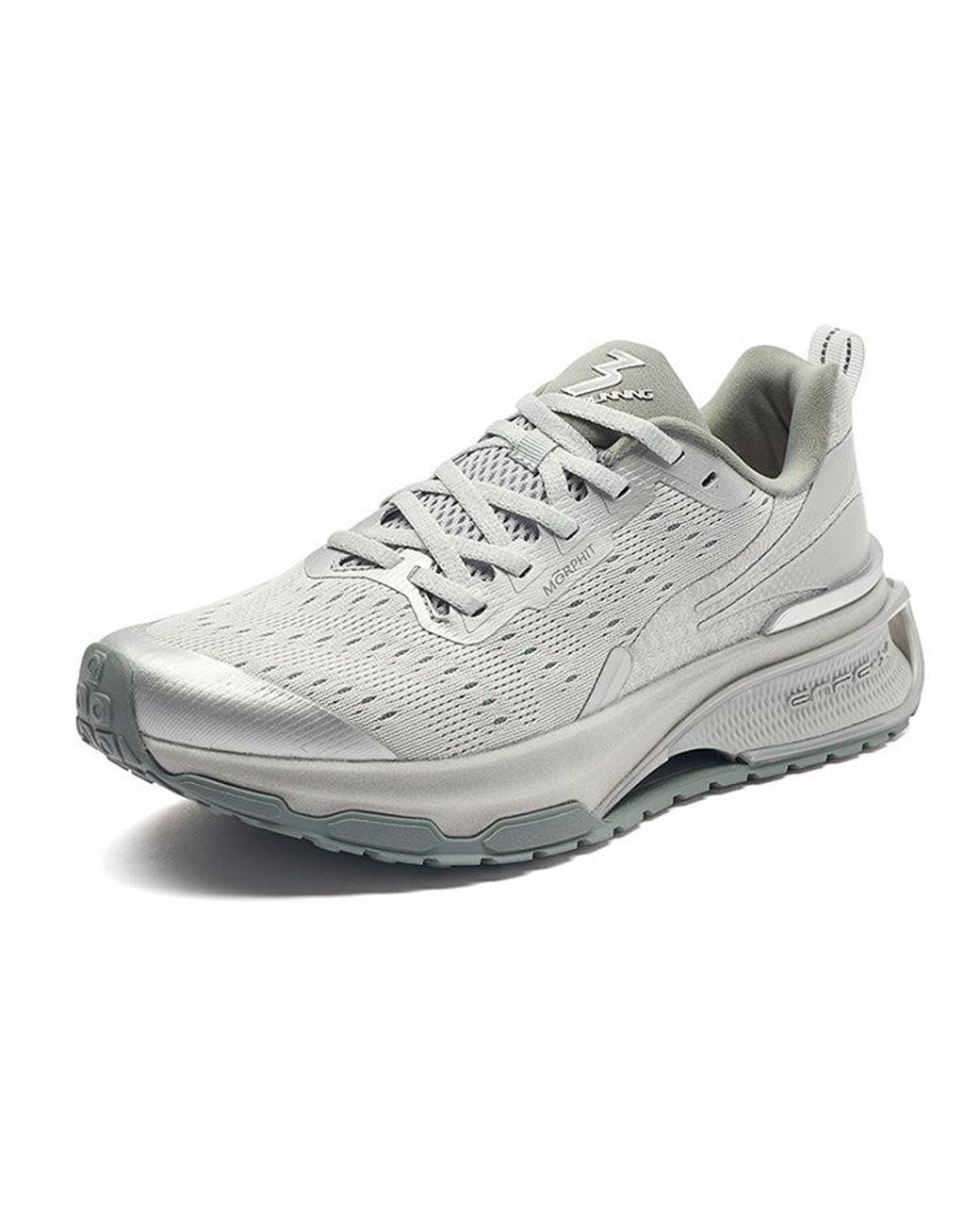 361 Degrees Gray Three-State 2.0 Running Shoes for men