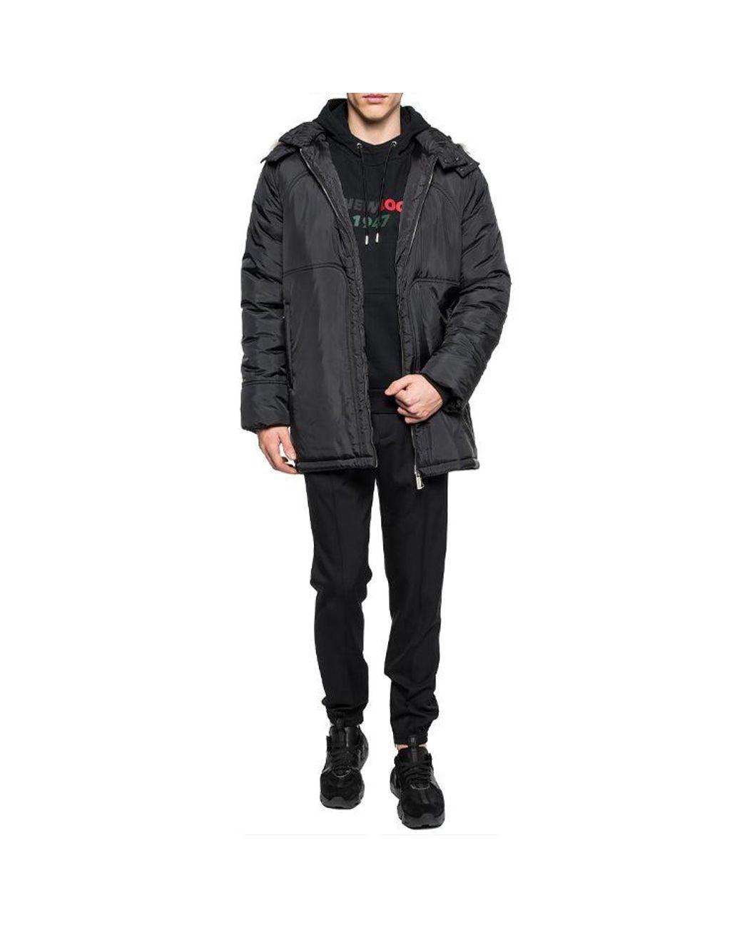 Dior Black Alphabet Hooded Sweatshirt For for men