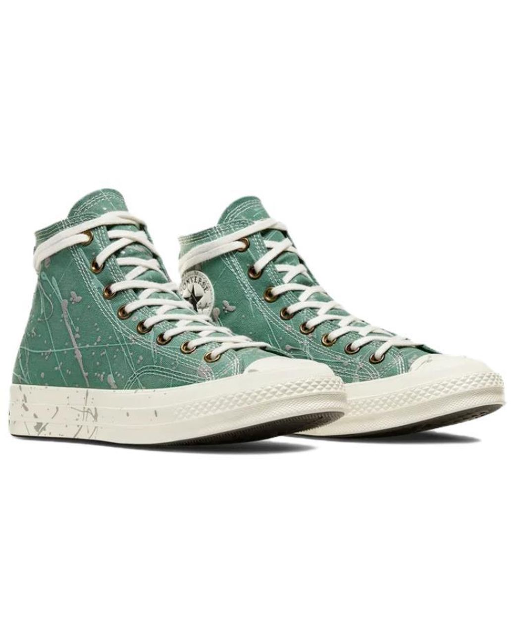 Converse Green Chuck 70S High Top Paint Splatter 'Admire Elm' for men