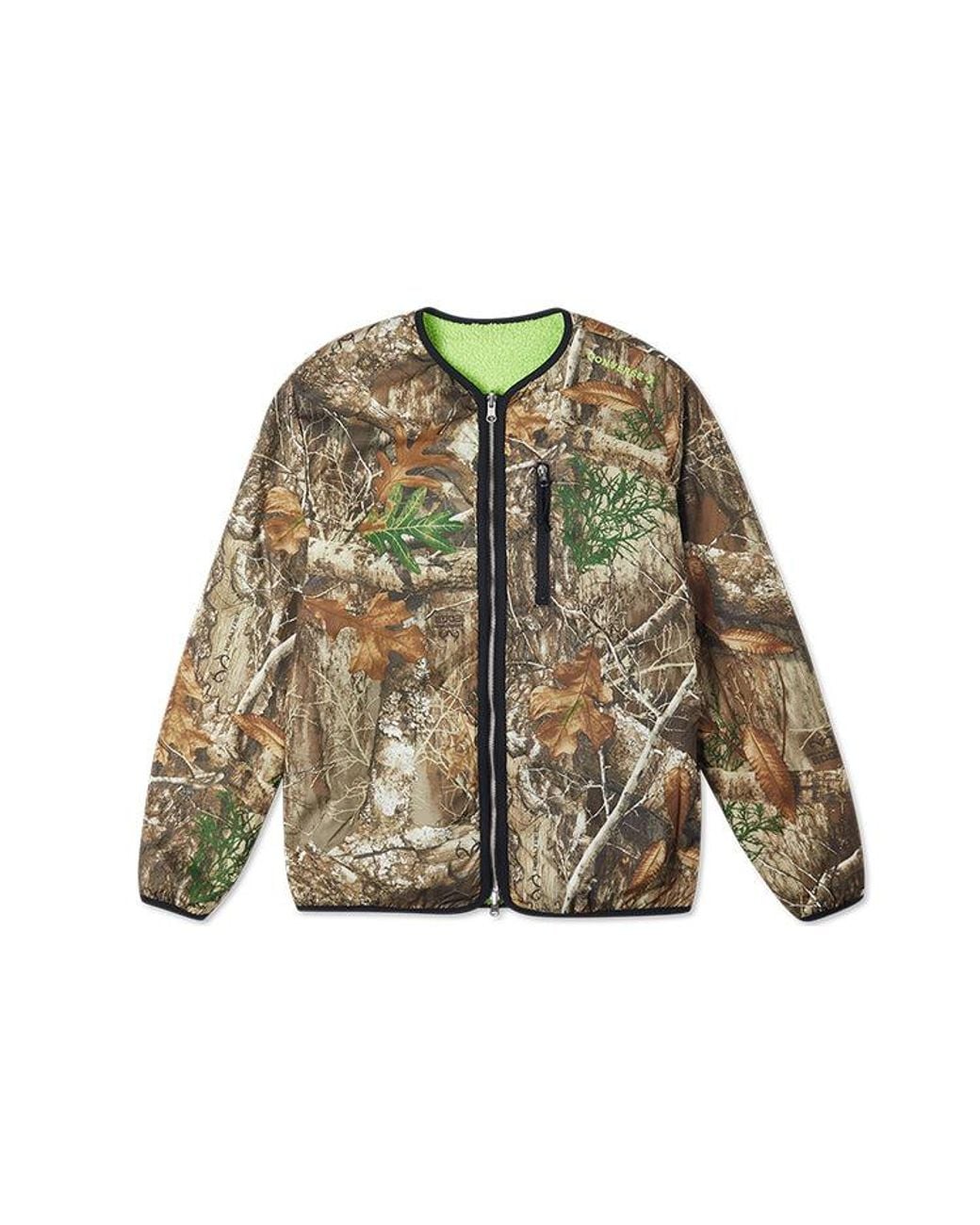 Converse Green Utility Reversible Sherpa Jacket 'Real Tree Edge Camo' for men