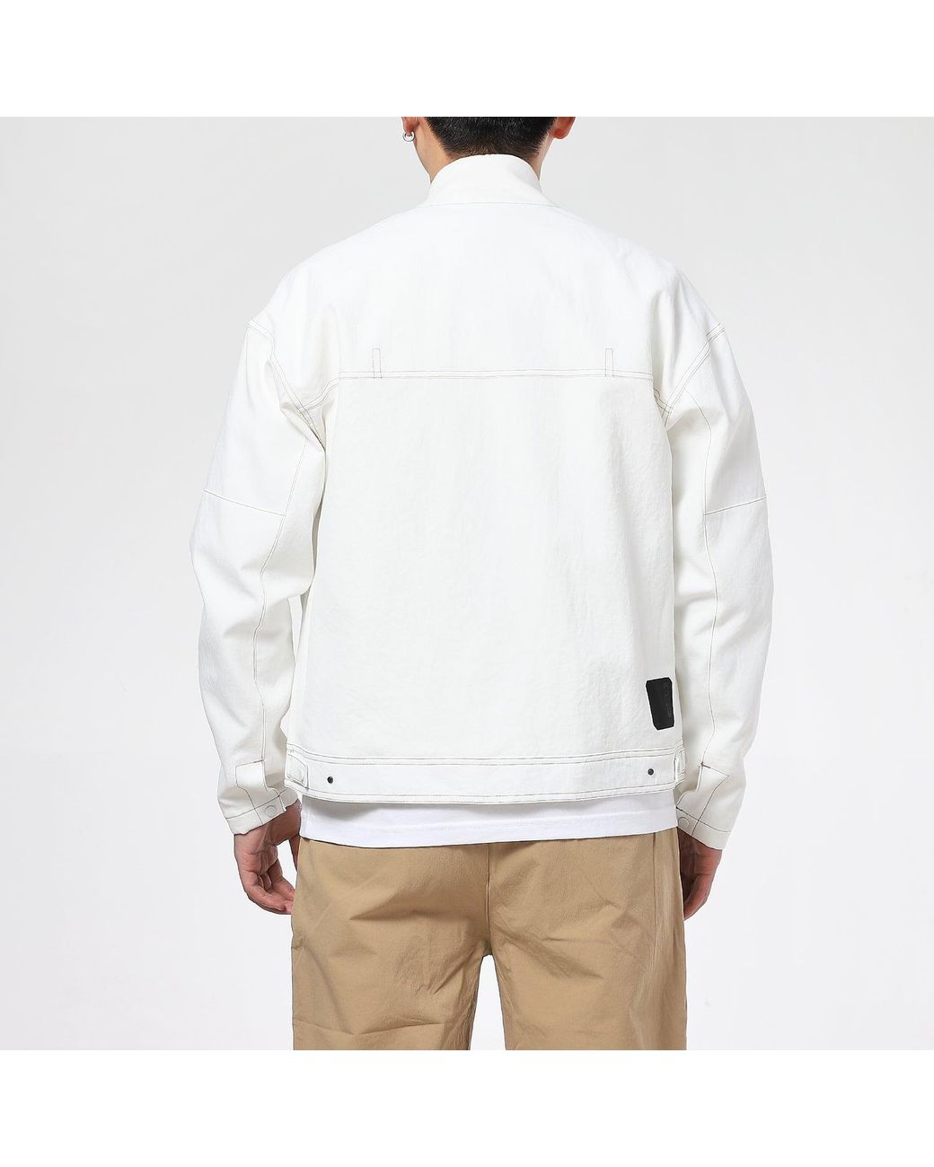 Adidas White Wj Jkt Denim Series Casual Sports Woven Jacket for men