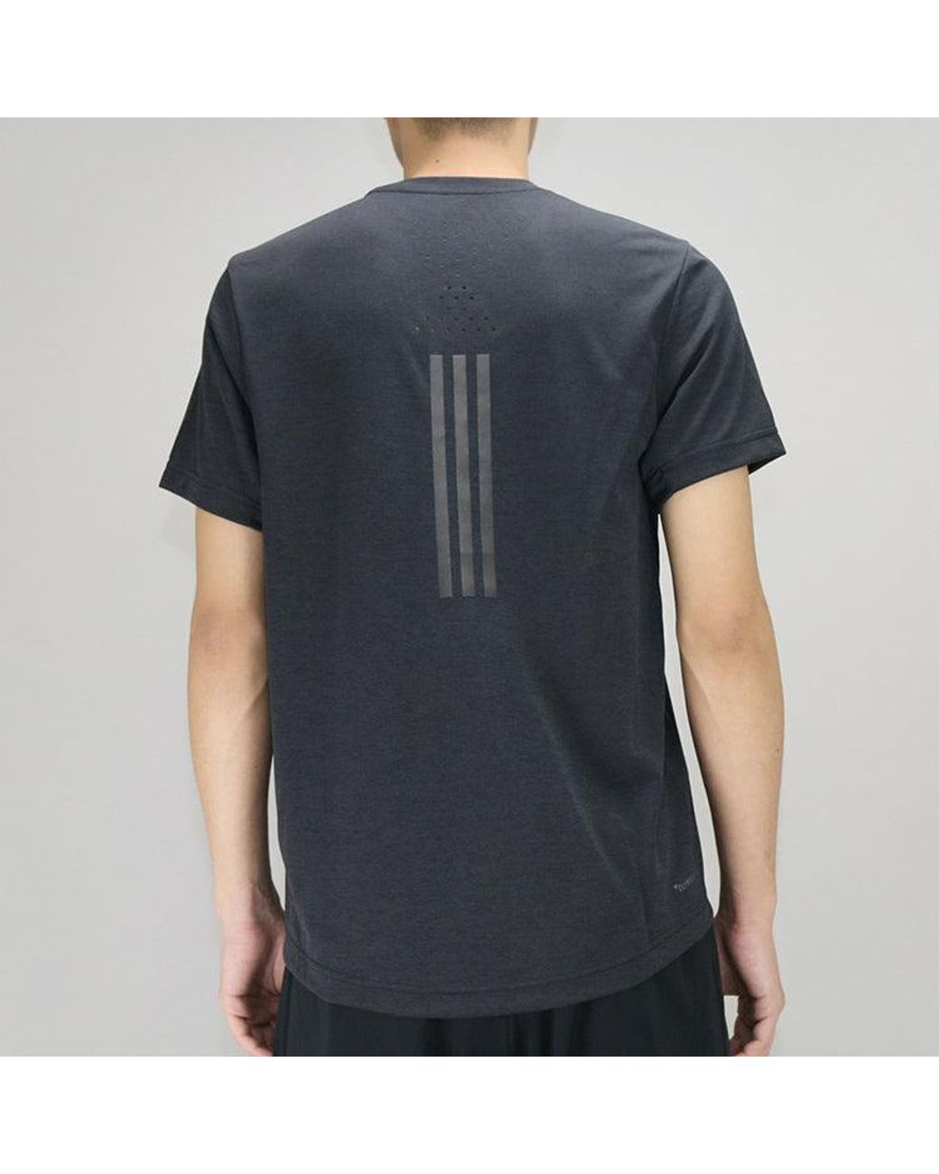 Adidas Black Running Sports Short Sleeve T-Shirt for men