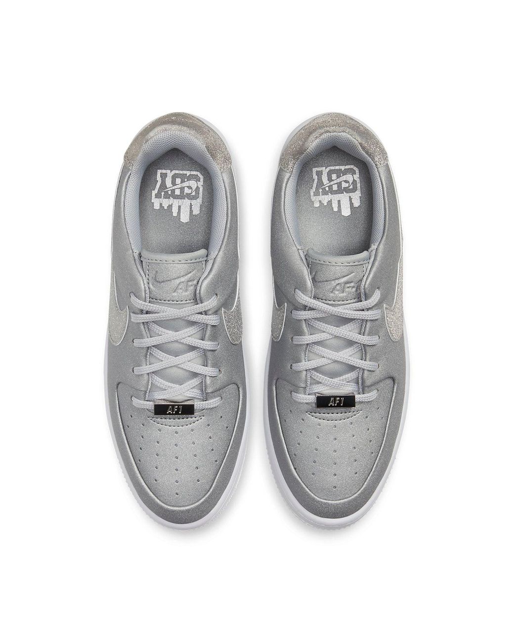 Nike White (Wmns) Air Force 1 Sage Low Lx 'Metallic'