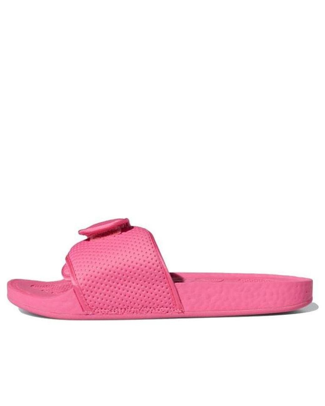 Adidas Pink X Pharrell Boost Slides 'Semi Solar' for men