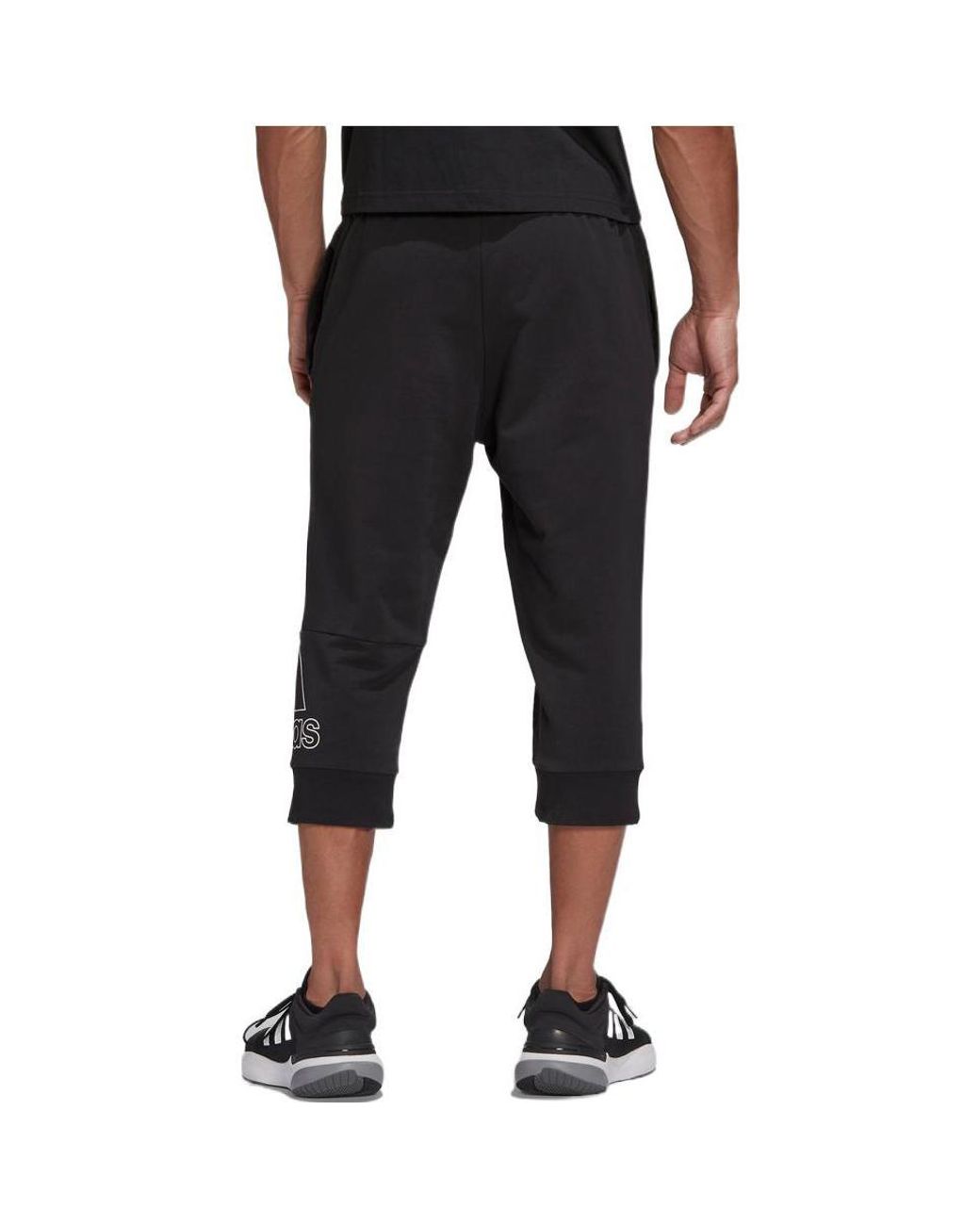 Adidas Black Solid Color Pants Logo Casual Sports Pants/Trousers/Joggers for men