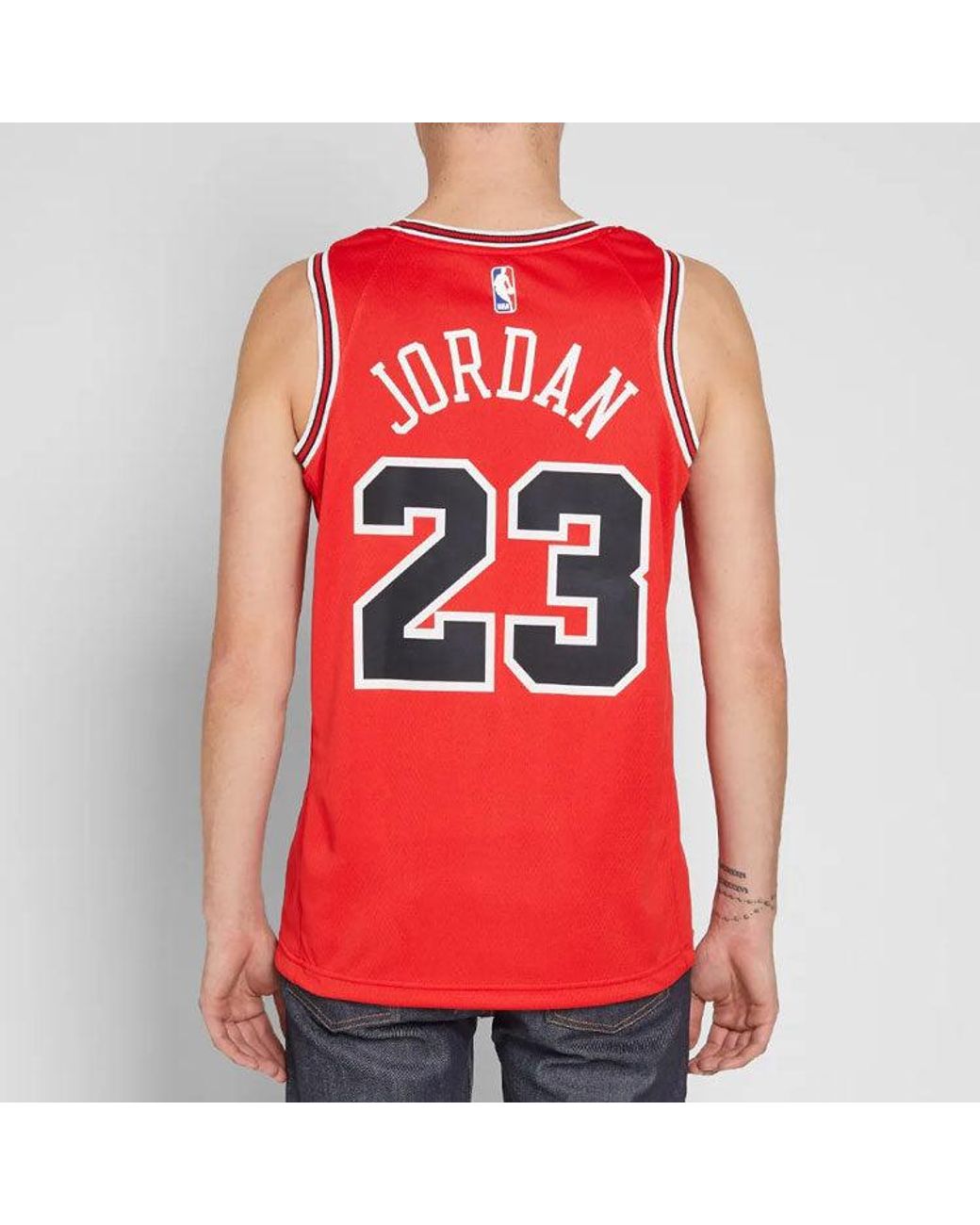 Nike Red Nba Icon Edition Swingman Jersey 'Chicago Bulls No. 23 Michael Jordan for men