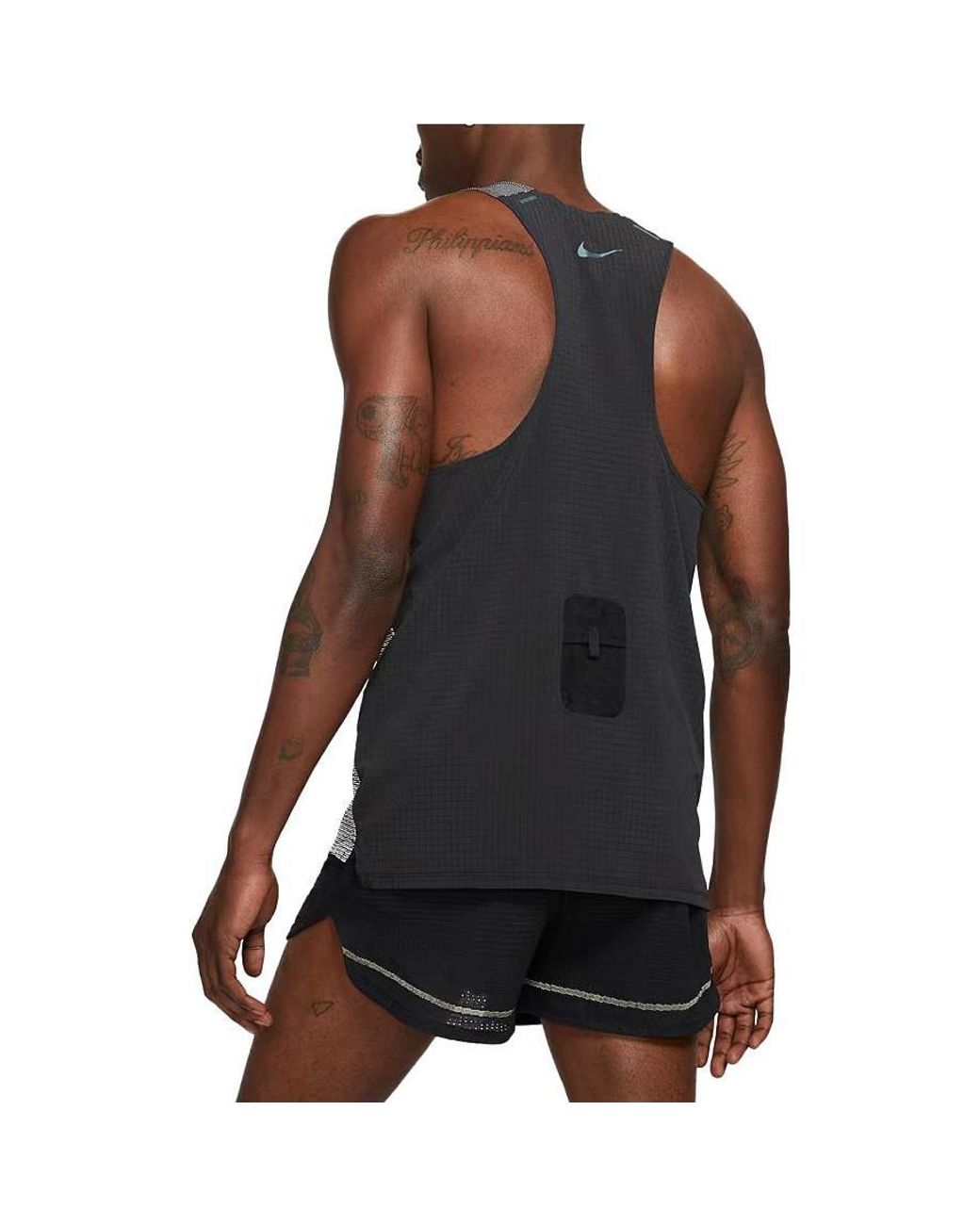 Nike Gray Running Run Division Pinnacle Tank for men