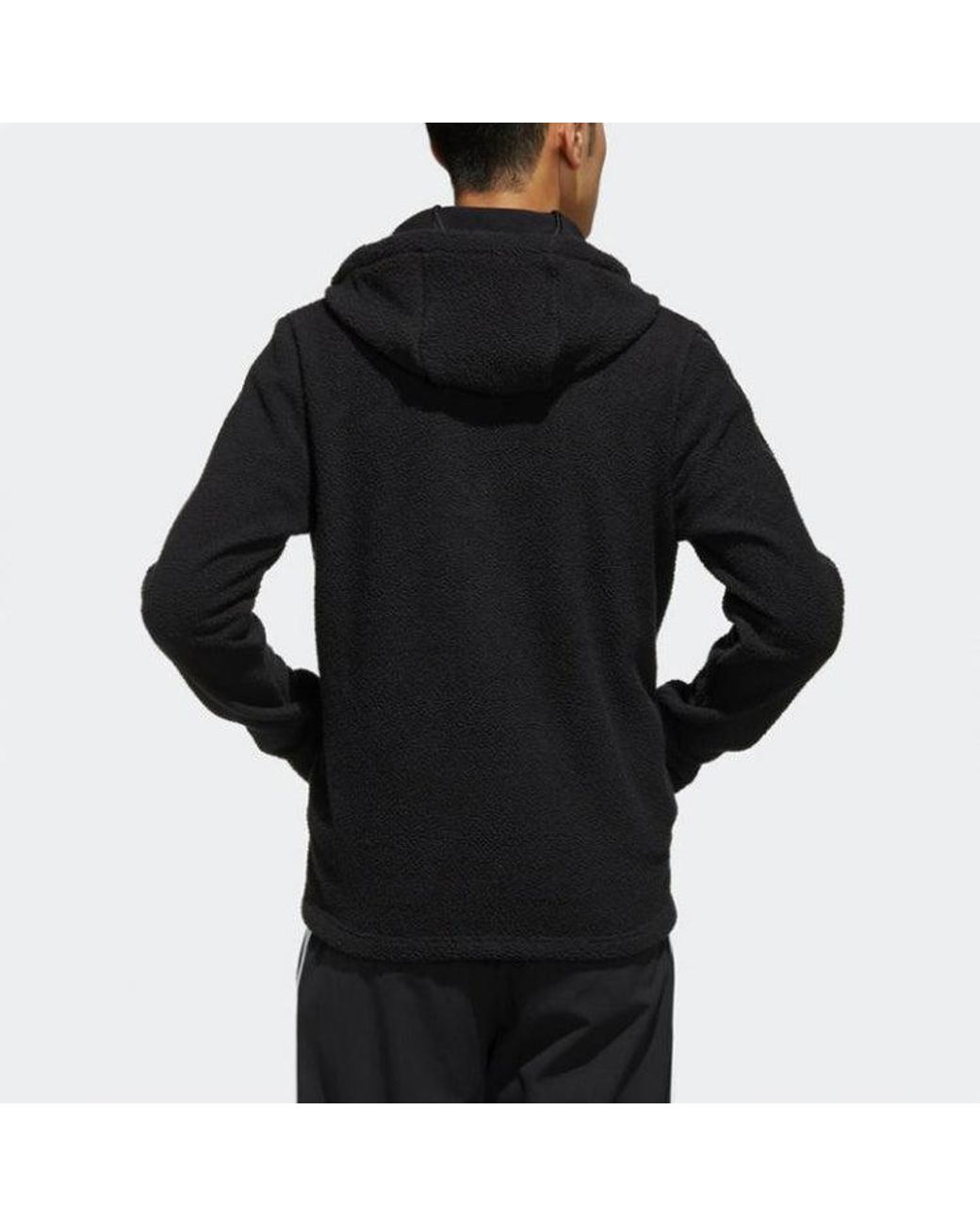 Adidas Black Neo M Dly Dwn Jkt Sports Splicing Fleece Hooded Down Jacket for men