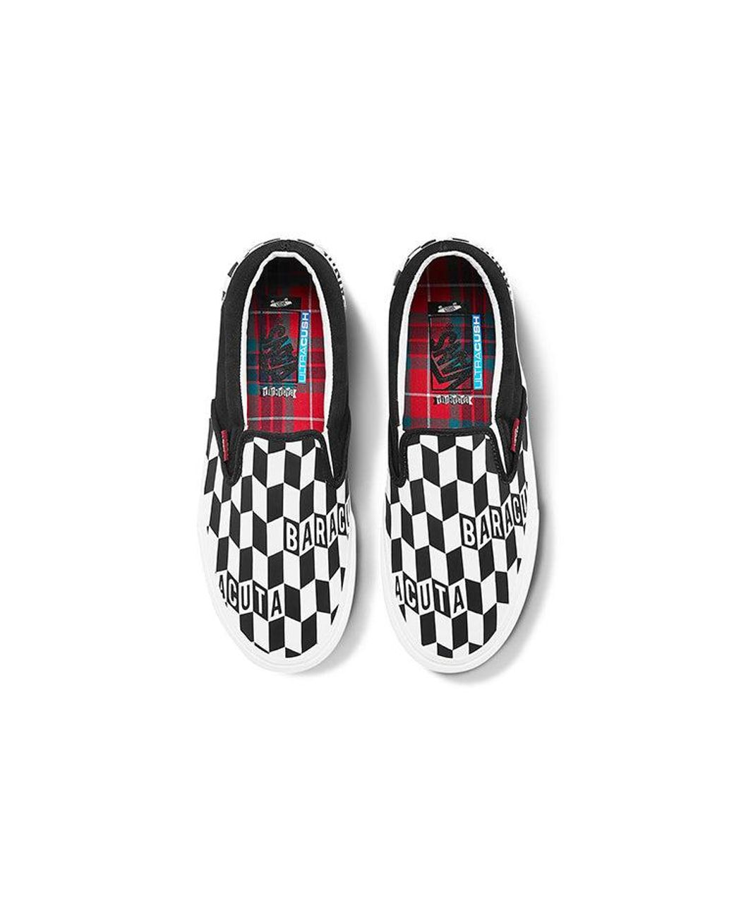 Vans White Baracuta X Classic Slip-On 5 Checkerboard' for men