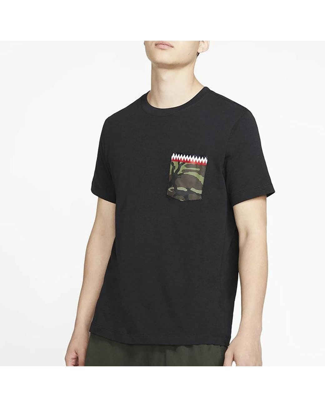 Nike Black Athleisure Casual Sports Pocket Short Sleeve for men