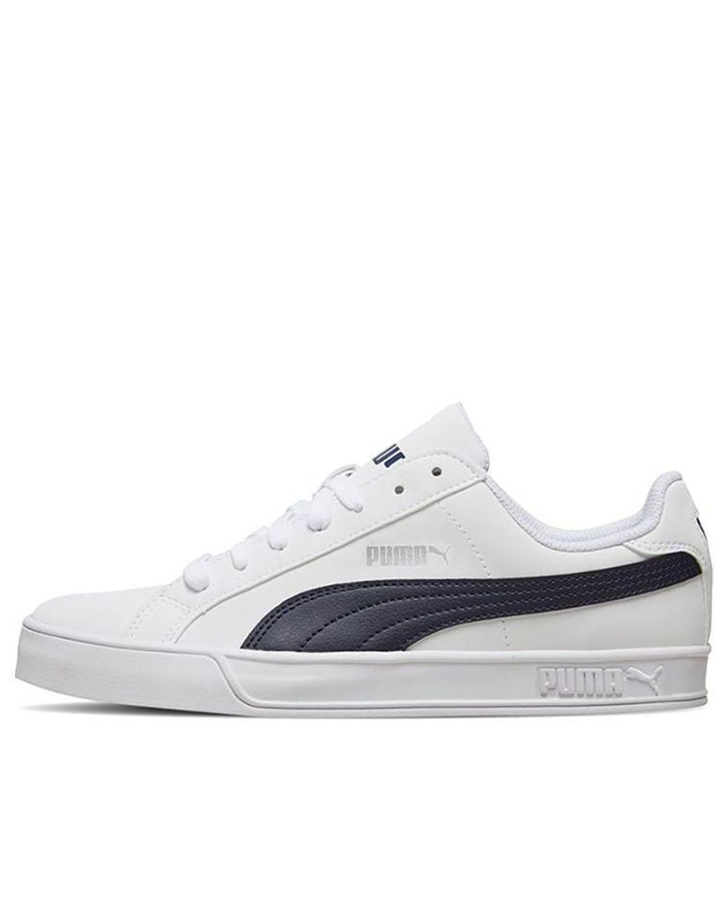puma smash vulc white sneakers