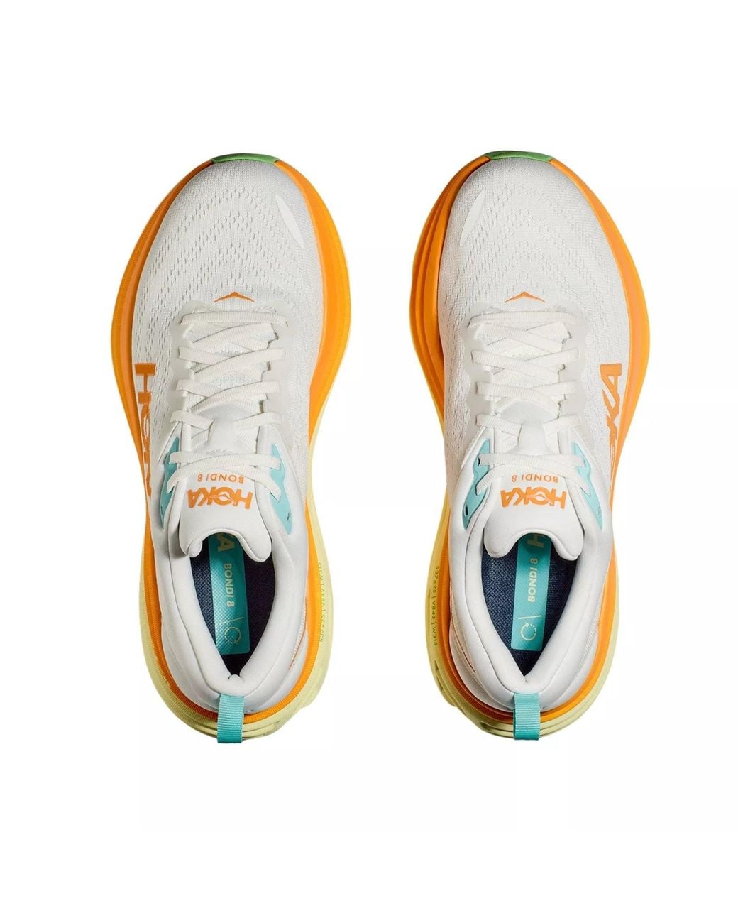 Hoka One One White Bondi 8 'Blanc De Blanc Solar' for men