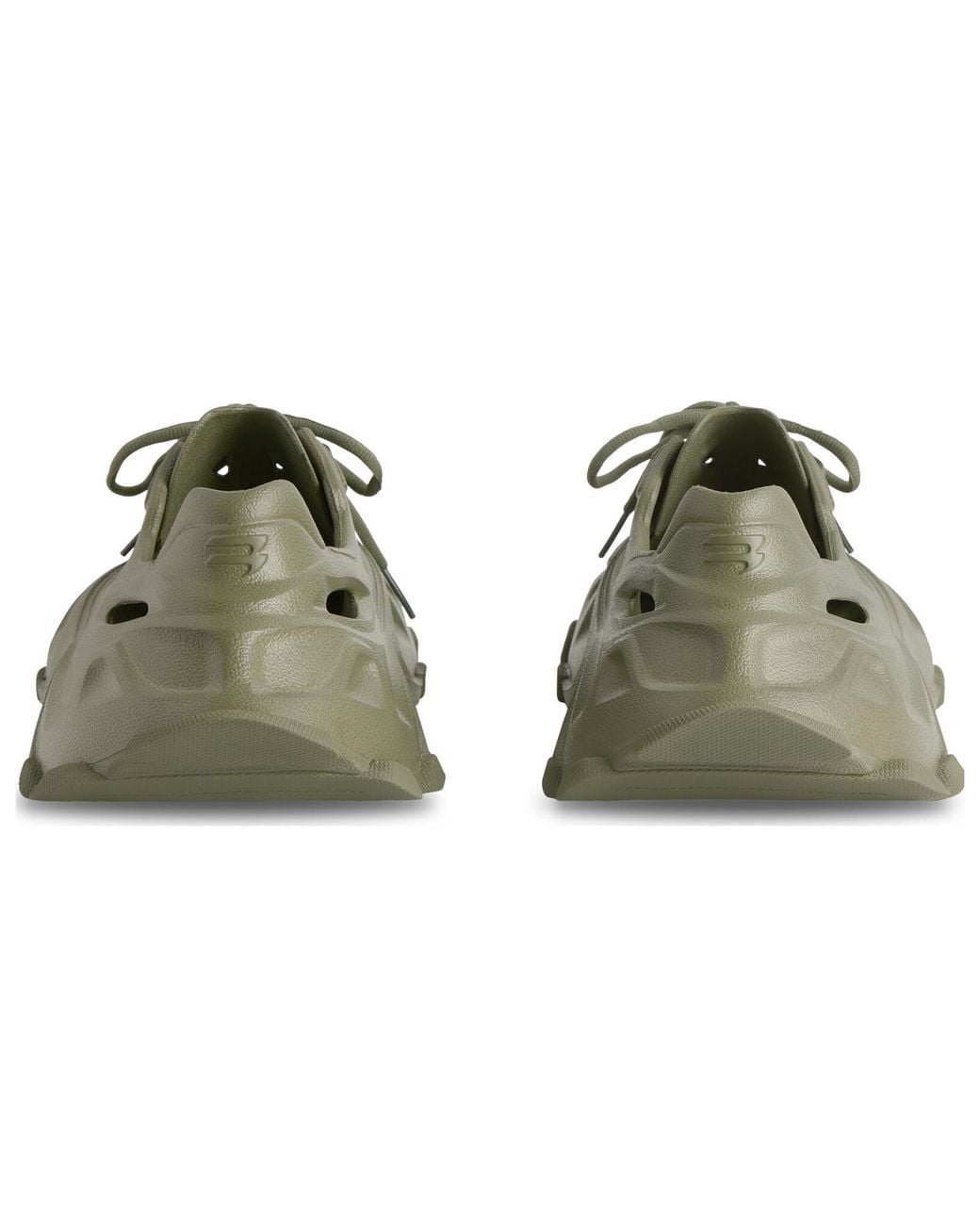 Balenciaga Green Hd Lace Up Cut Out Sneakers for men