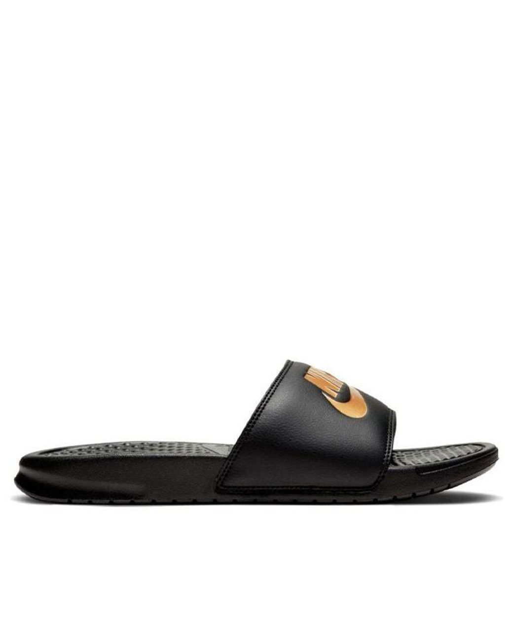 Nike Black Benassi Slides 'Just Do It' for men