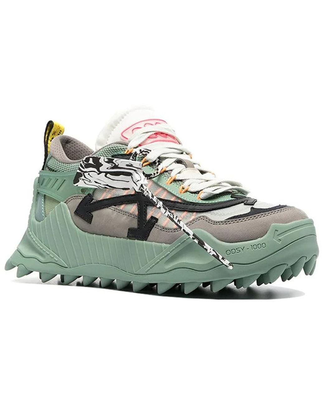Off-White c/o Virgil Abloh Green Odsy 1000 Sneakers for men