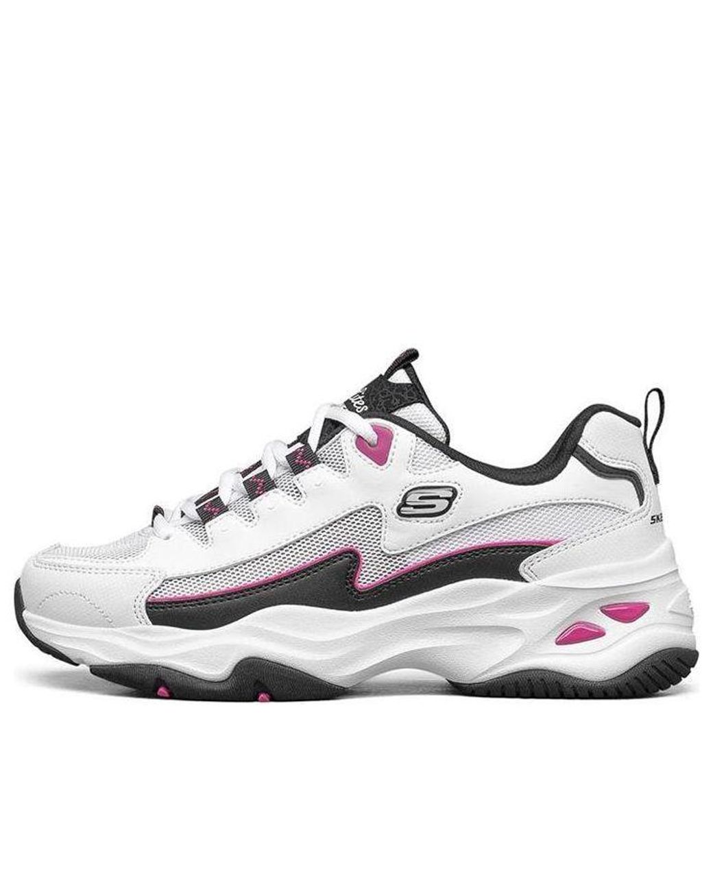 Skechers White (Wmns) D'Lites 4.0 Low Running Shoes Gs