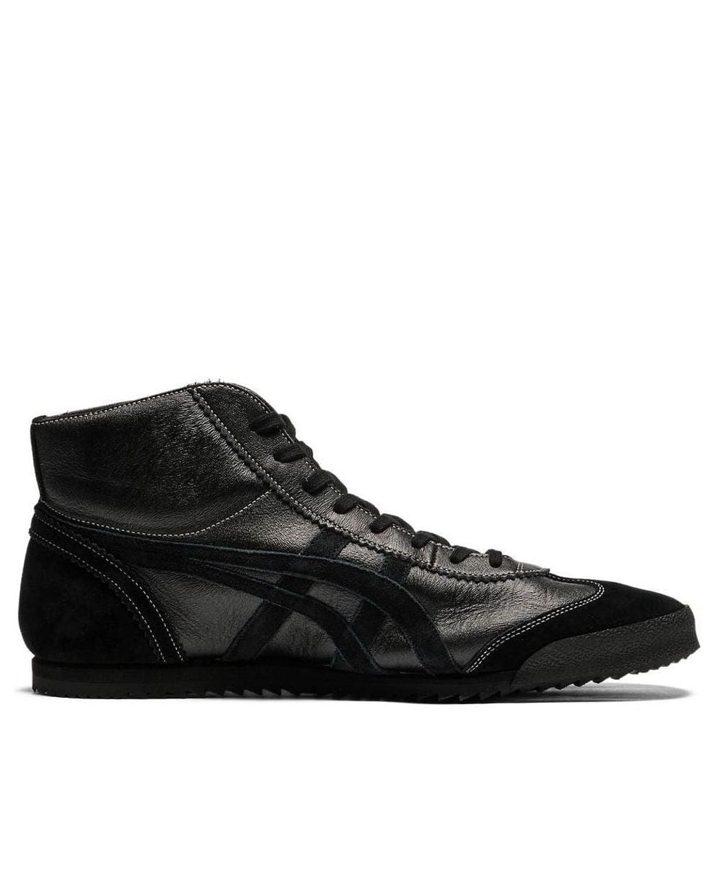 Onitsuka Tiger Black Nippon Made Mexico Mid Runner Deluxe for men
