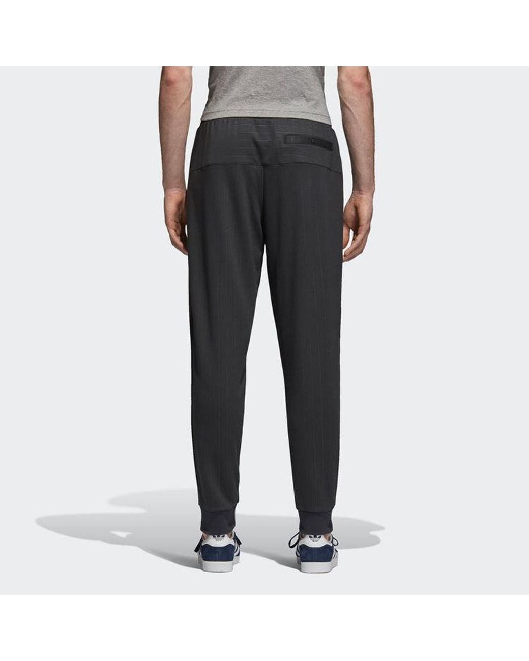 Adidas Black Originals Pinstripe Track Pants For Carbon for men
