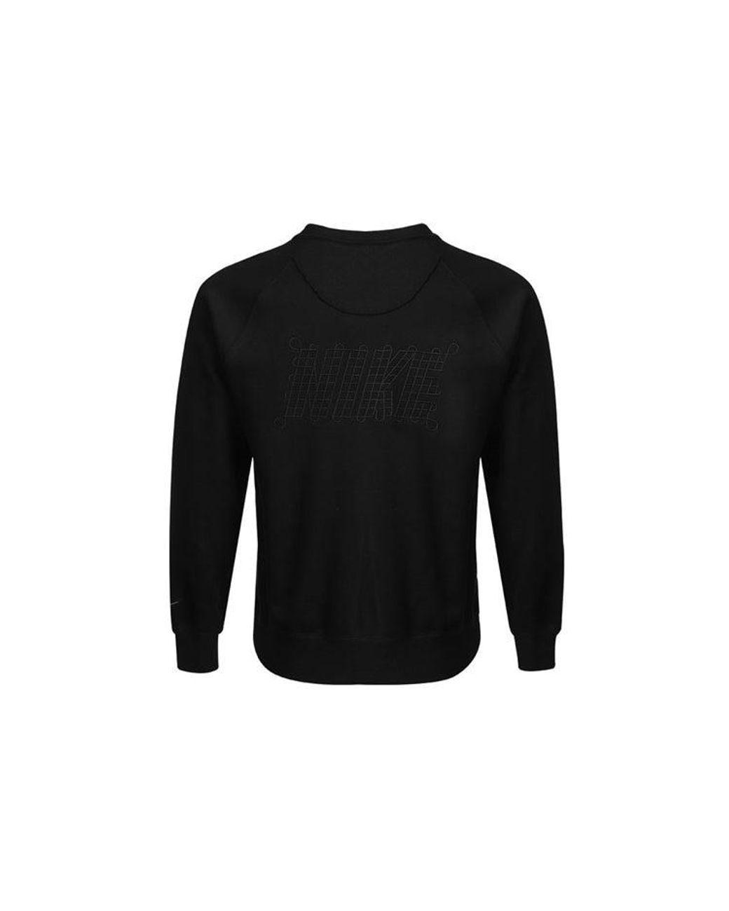 Nike Black Sportswear Front Swoosh Casual Sports Crew-Neck for men