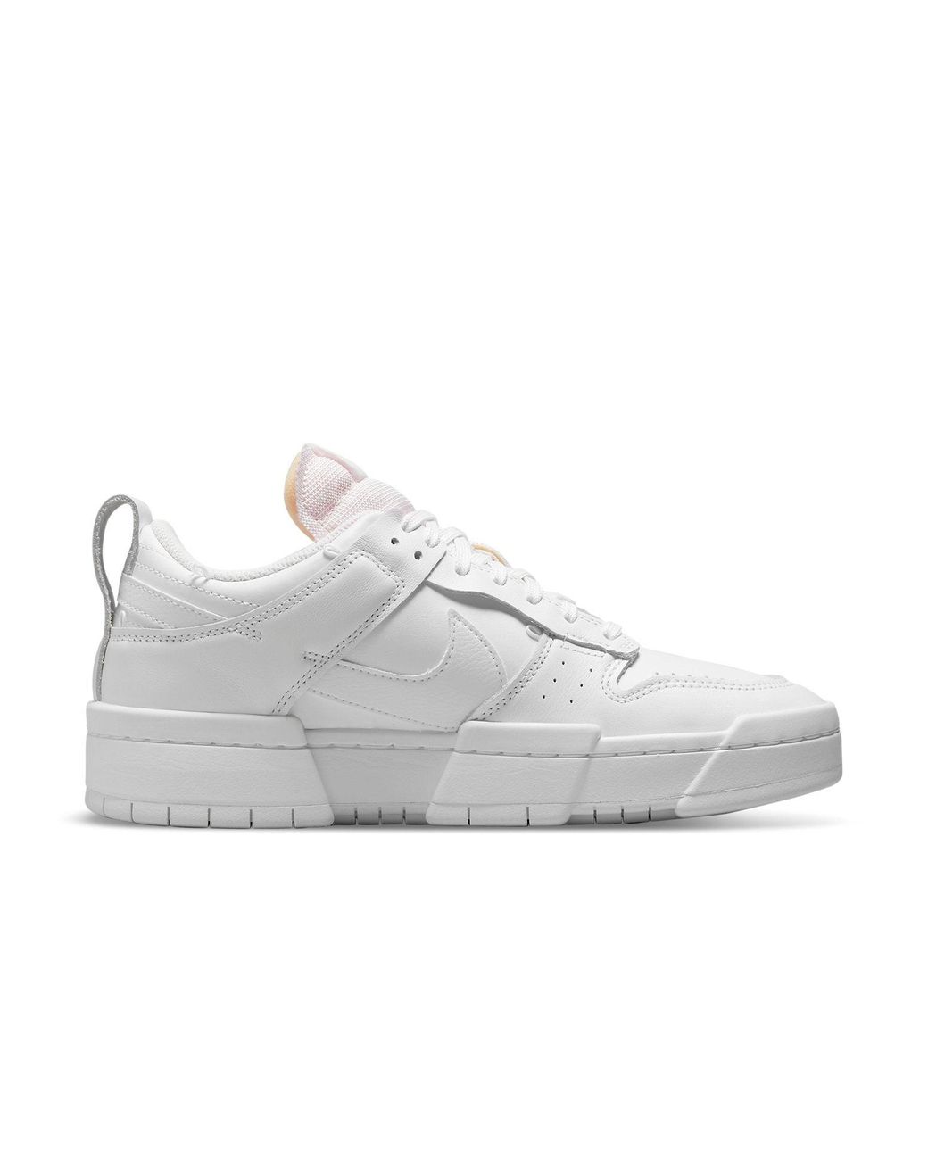 dunk low disrupt white silver