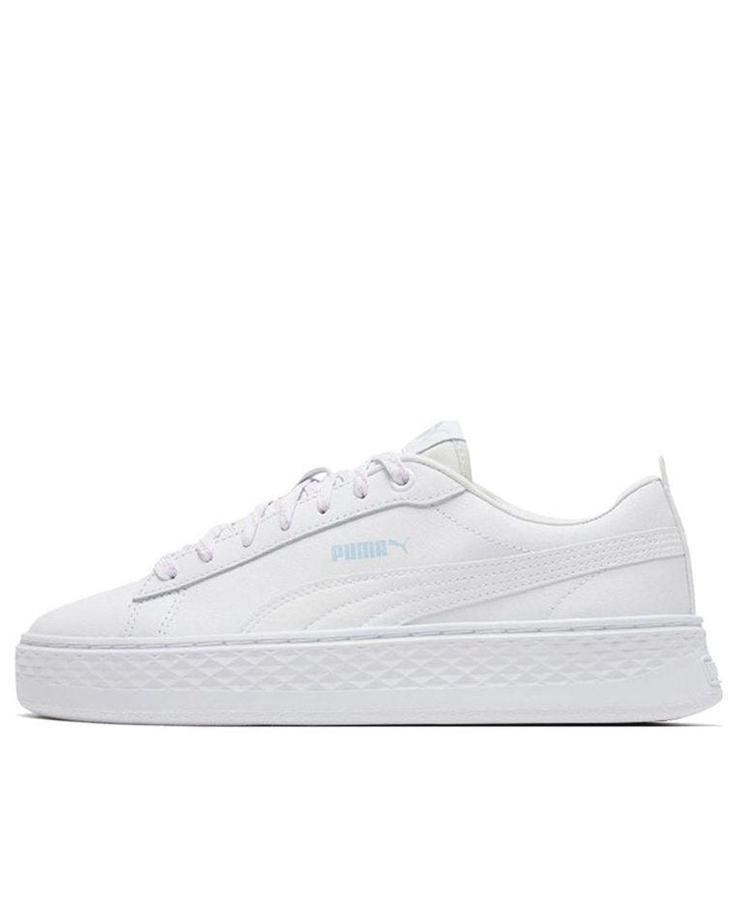 PUMA White (Wmns) Smash Platform Q4 Polka