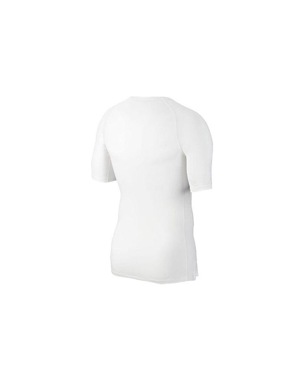 Nike White Pro Training Tight Tops Short Sleeve for men