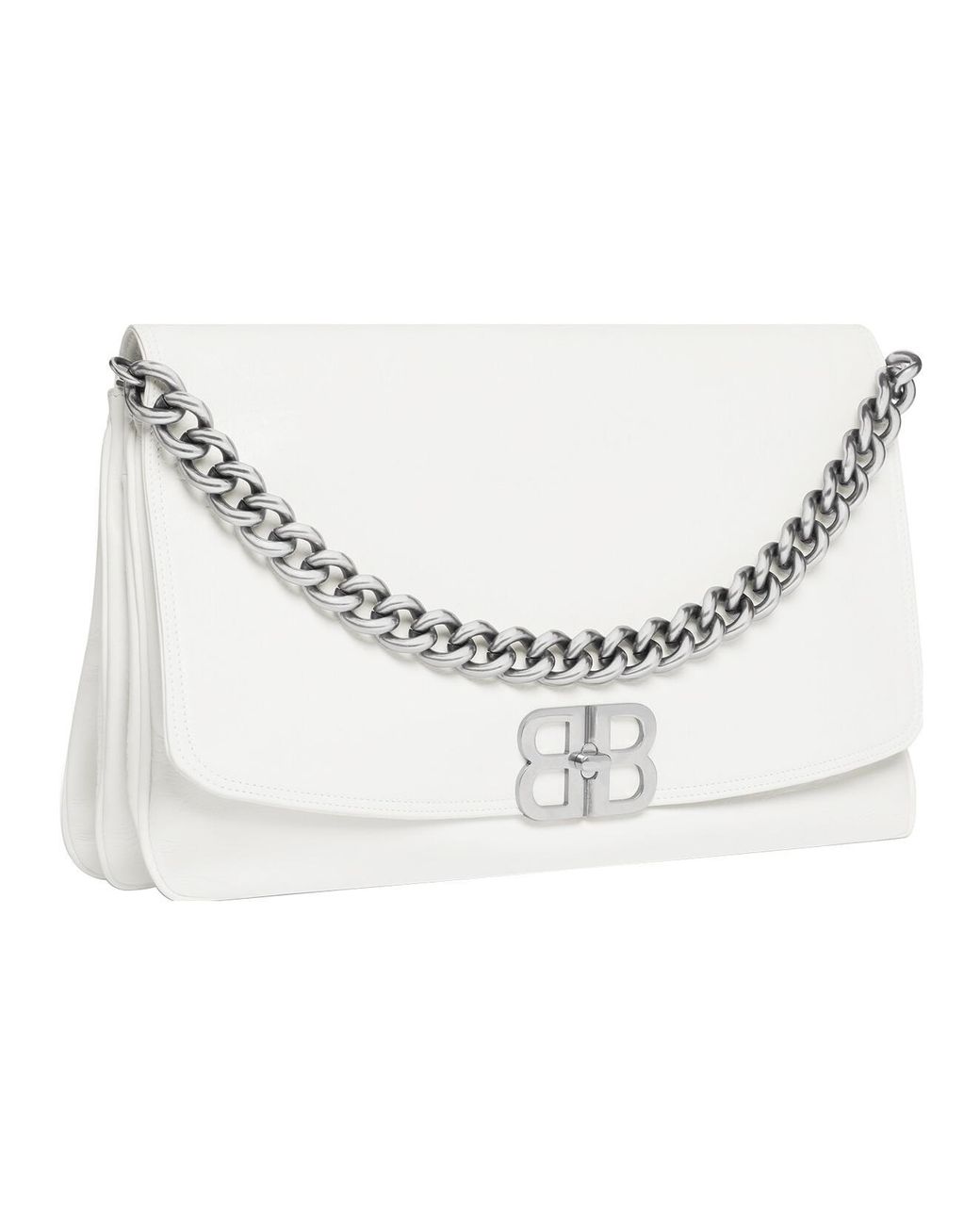 Balenciaga Metallic (Wmns) Bb Soft Large Flap Bag 'Optic'