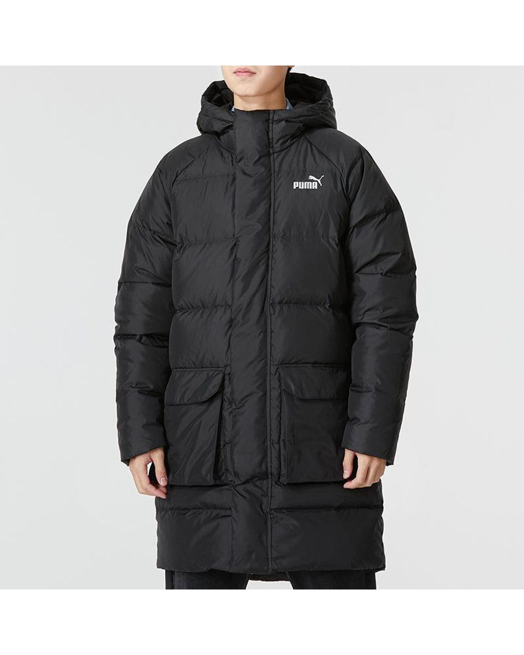 PUMA Black Das Long Down Jacket for men