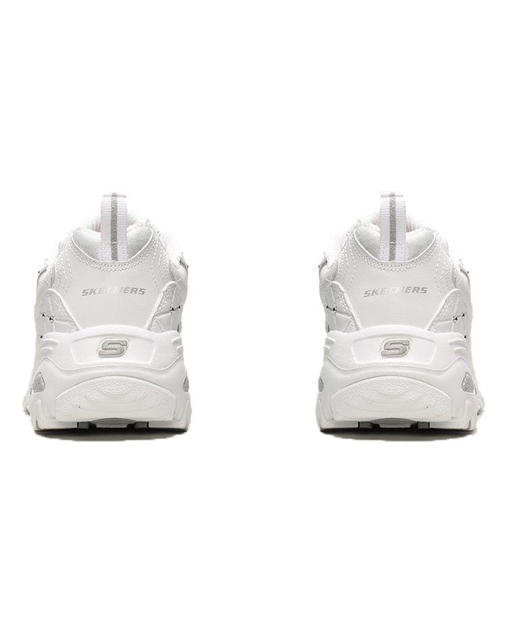 Skechers White (Wmns) D'Lites Glamour Feels Low/Dad Shoes Gs