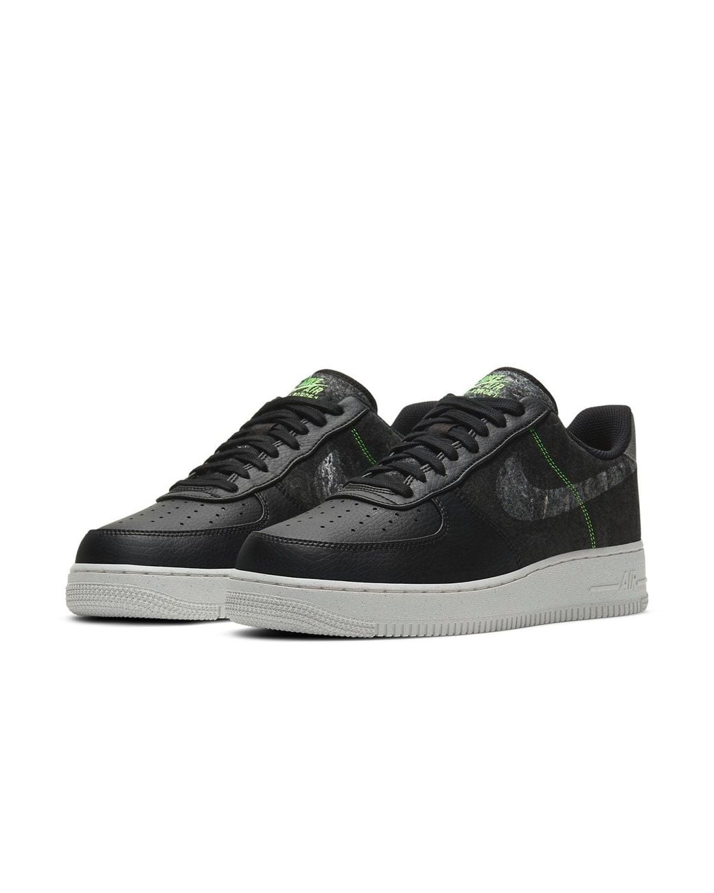 Nike Black Air Force 1 '07 Lv8 'Recycled Wool Pack for men