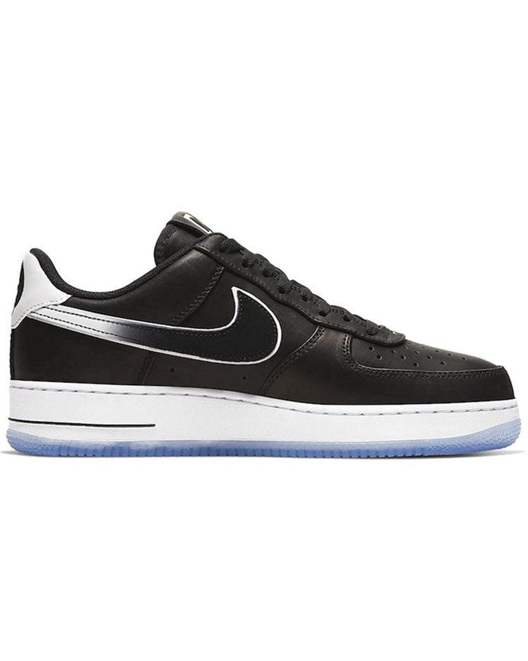 Nike Black Air Force 1 '07 'Embroidered Swoosh for men