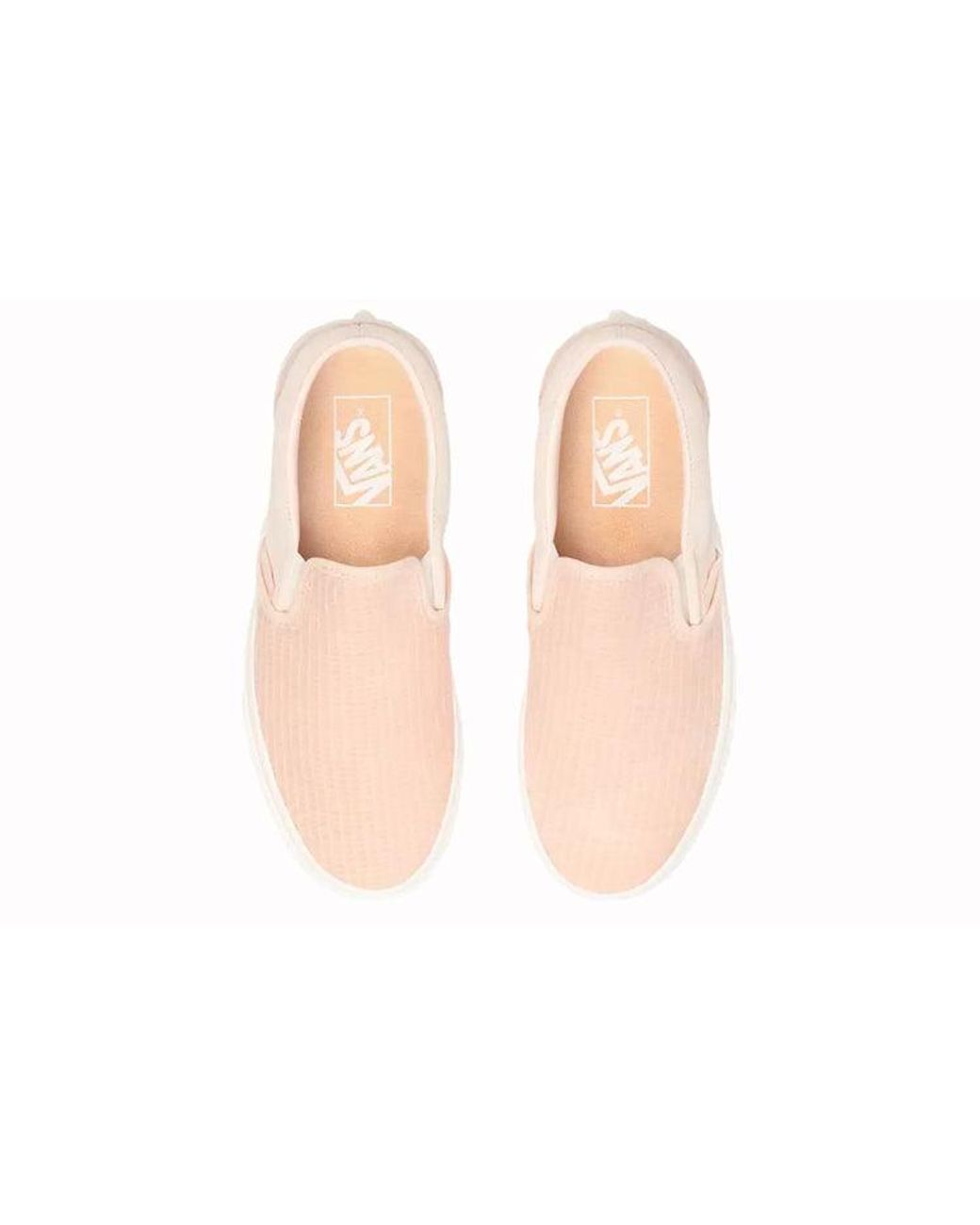 Vans Pink Multi Woven Classic Slip-On Shoes Creamy for men