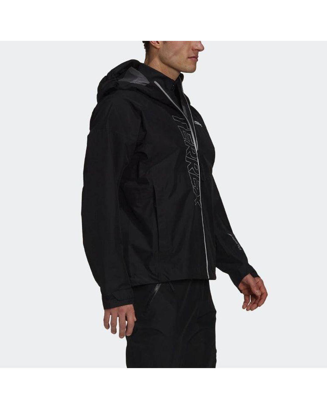 Adidas Black Terrex Gore-tex Paclite Rain Jacket for men