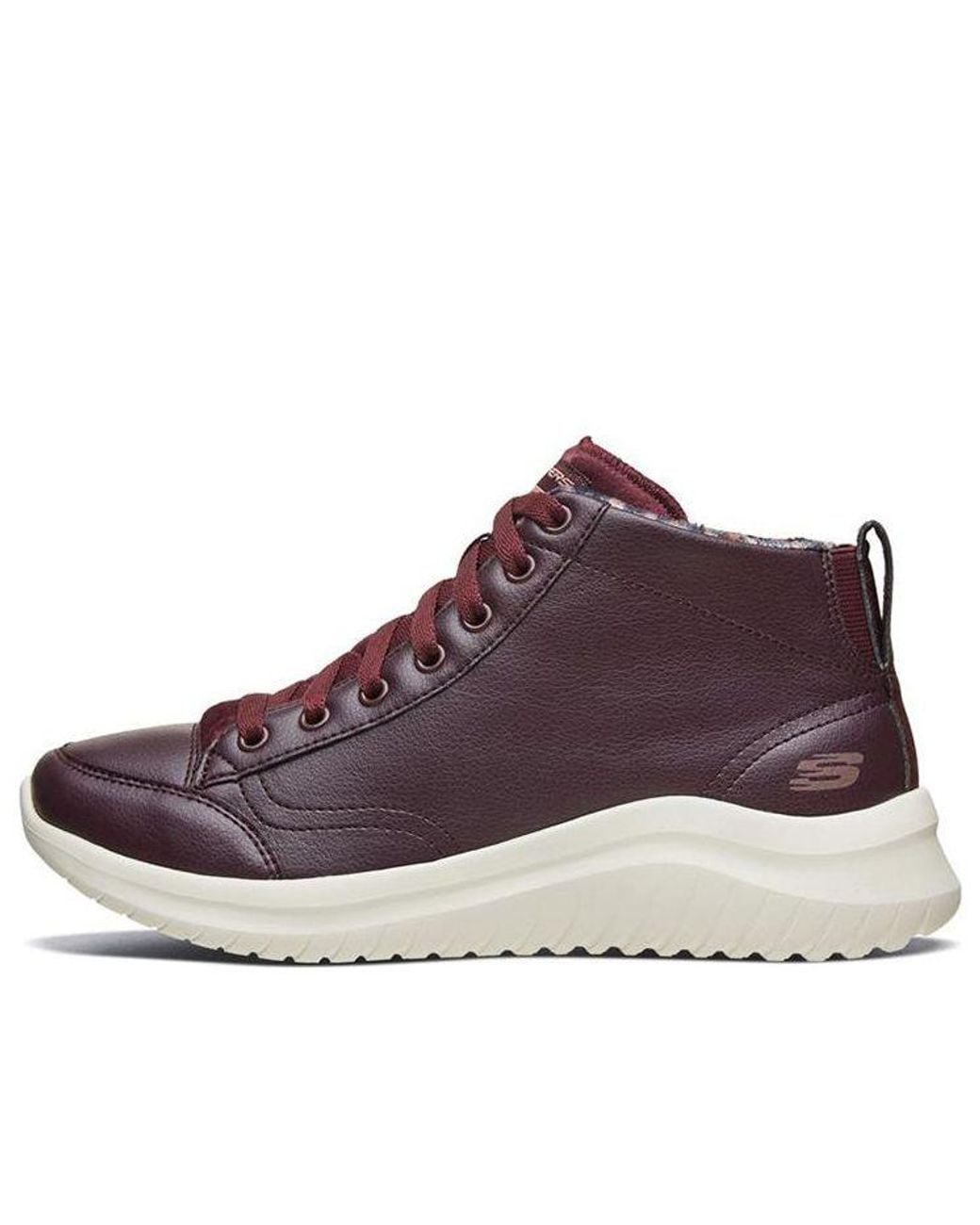 Skechers Brown (Wmns) Ultra Flex 2.0 High-Top Running Shoes-Wine