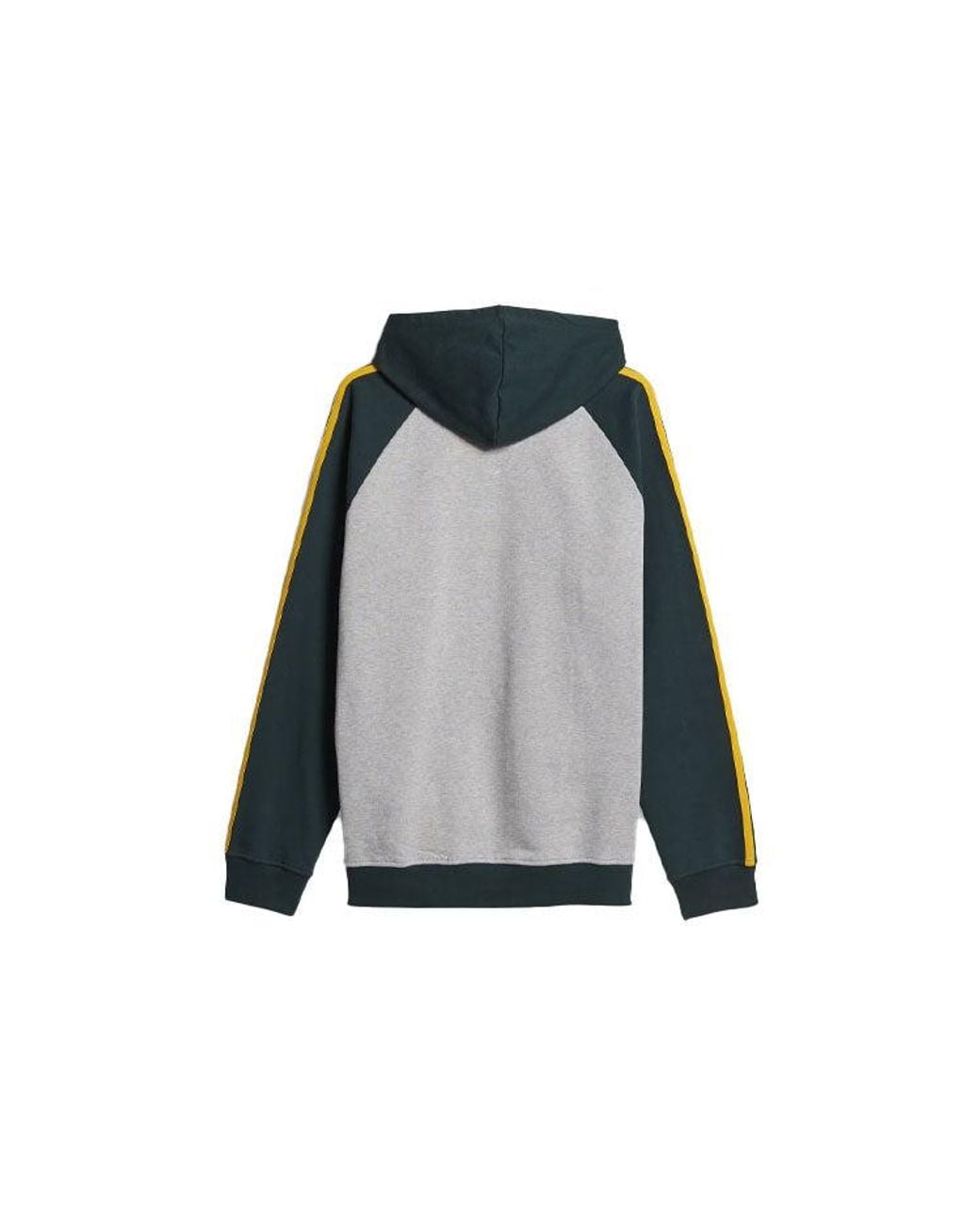Adidas Gray Originals X Noah Crossover 3-Stripes Logo Printing Colorblock Pullover for men