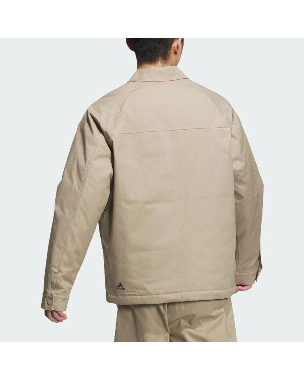 Adidas Natural Small Logo Padded Jacket Asia Sizing for men